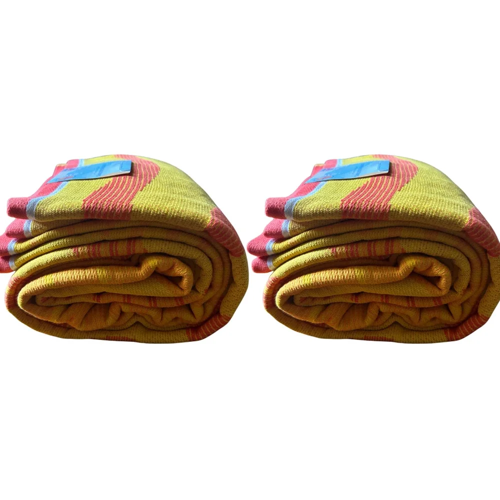 2 Pack Beach Towels 40x72 100% Cotton Large Pool Towels Soft Quick Dry
